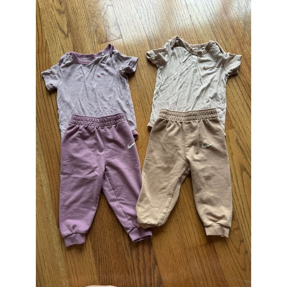 Matching set BG Twins Nike Sweatpants and Onesies 6-9M